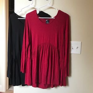 Long sleeve ruffle top